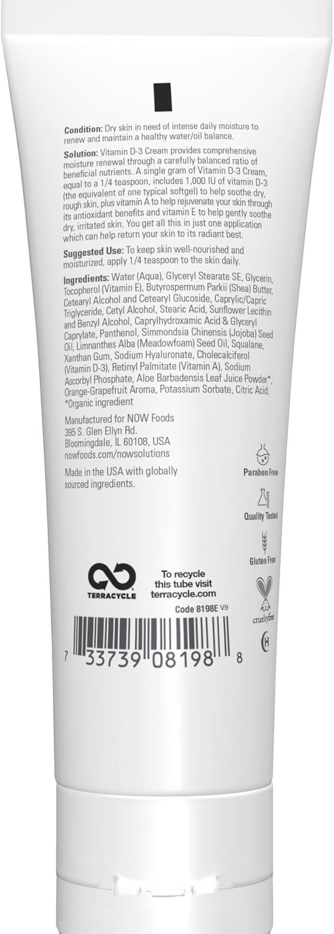 NOW Solutions Crema de Vitamina D-3 1000 UI por Gramo 4 oz miniatura 2