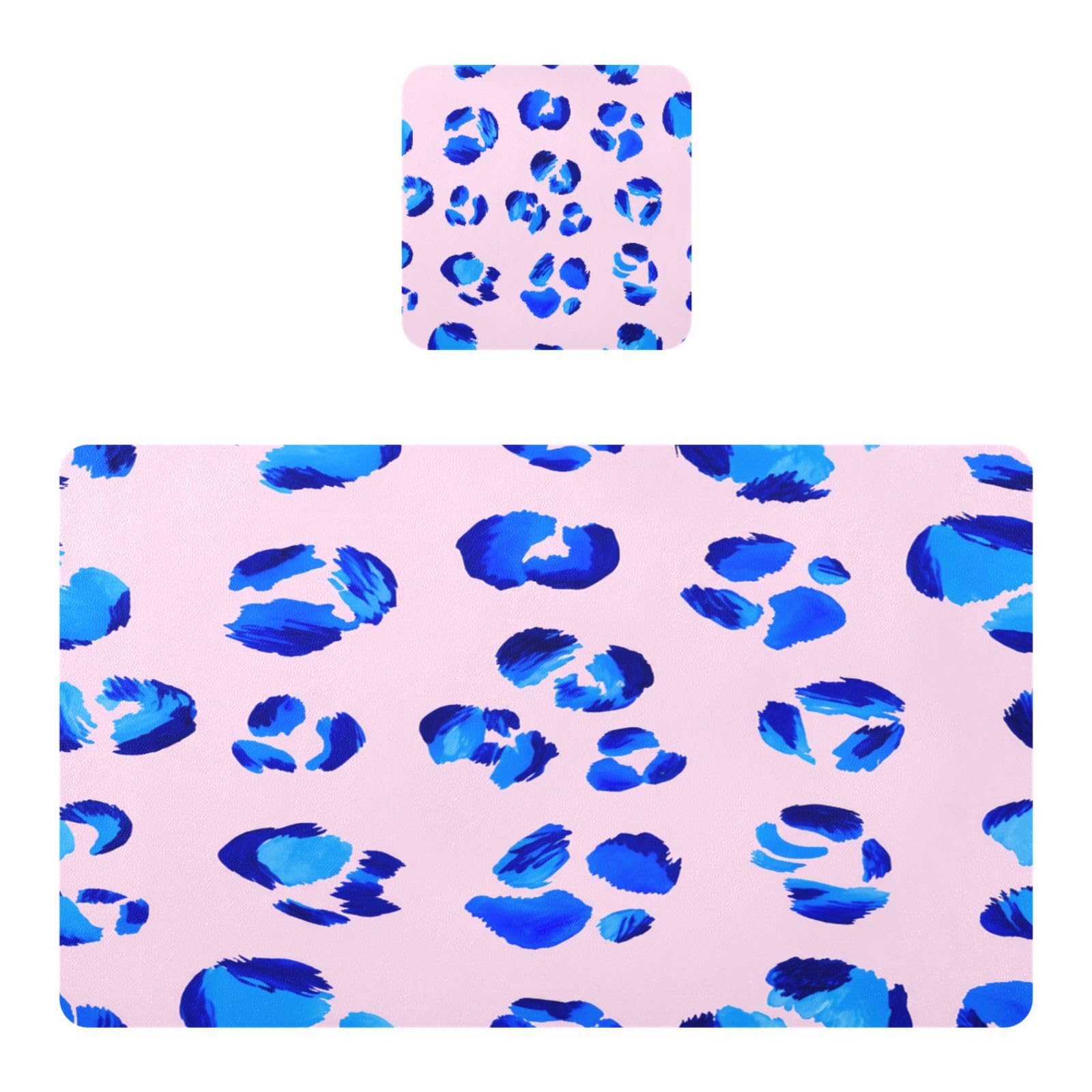 BURSTDDY Leopard Print Placemat Waterproof Place Mat for Dining Table