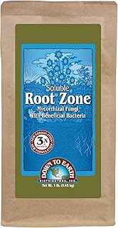 Down to Earth Soluble Root Zone - Mycorrhizal Fungi and Beneficial Bacteria - Soil and Root Inoculant for Plants, 16 oz