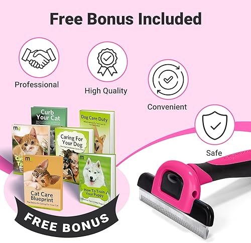 Miniatura 6 de MIU COLOR Cepillo de aseo para mascotas, herramienta de eliminación de pelos para perros y gatos, reduce eficazmente la caída hasta en un 95% para