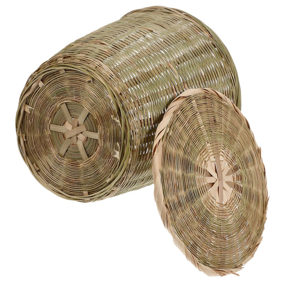 Panier polyvalent et élégant en bambou tressé avec couvercle