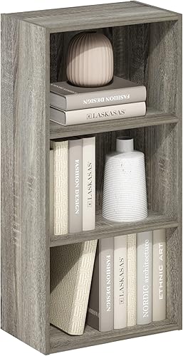 Furinno Luder - Estantería abierta de 3 niveles, color roble francés