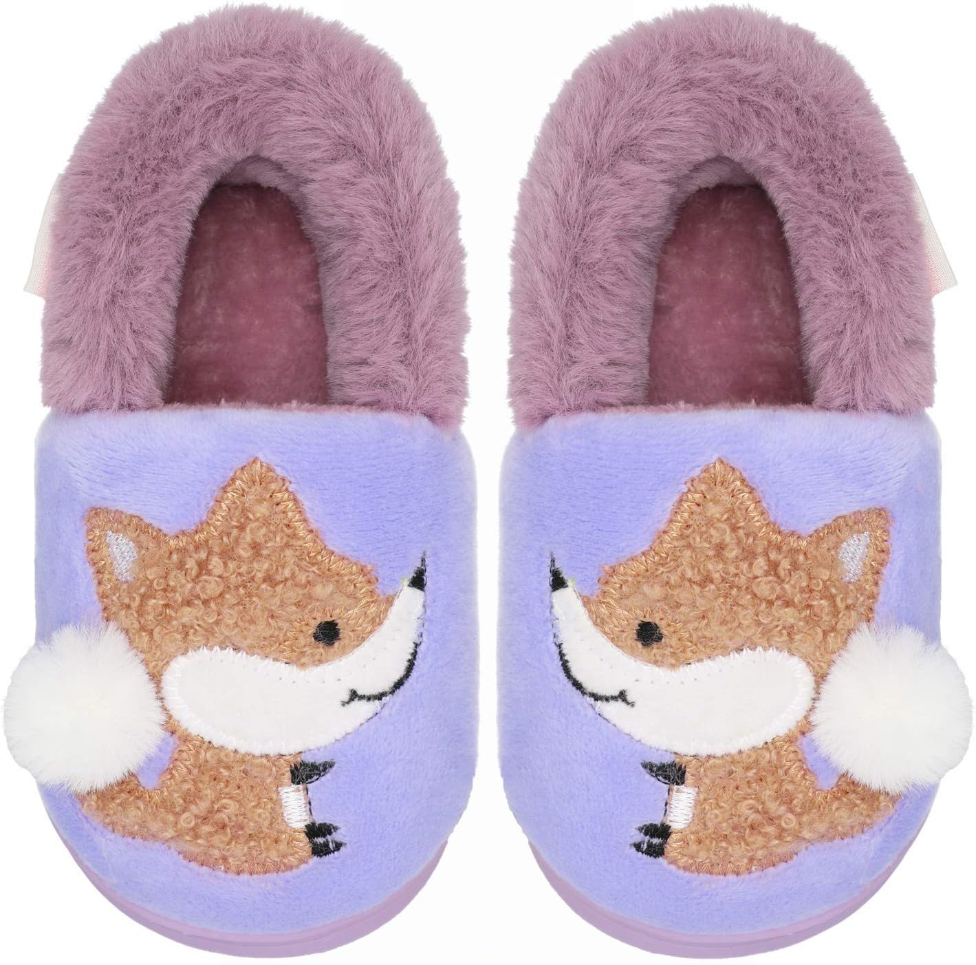 Centipede Demon Plush Warm Slippers for Girls Boys Kids Toddlers Winter Fur Lined Indoor House Home Shoes