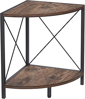Snughome Rustic Corner Shelf for Desktop, 2 T...,