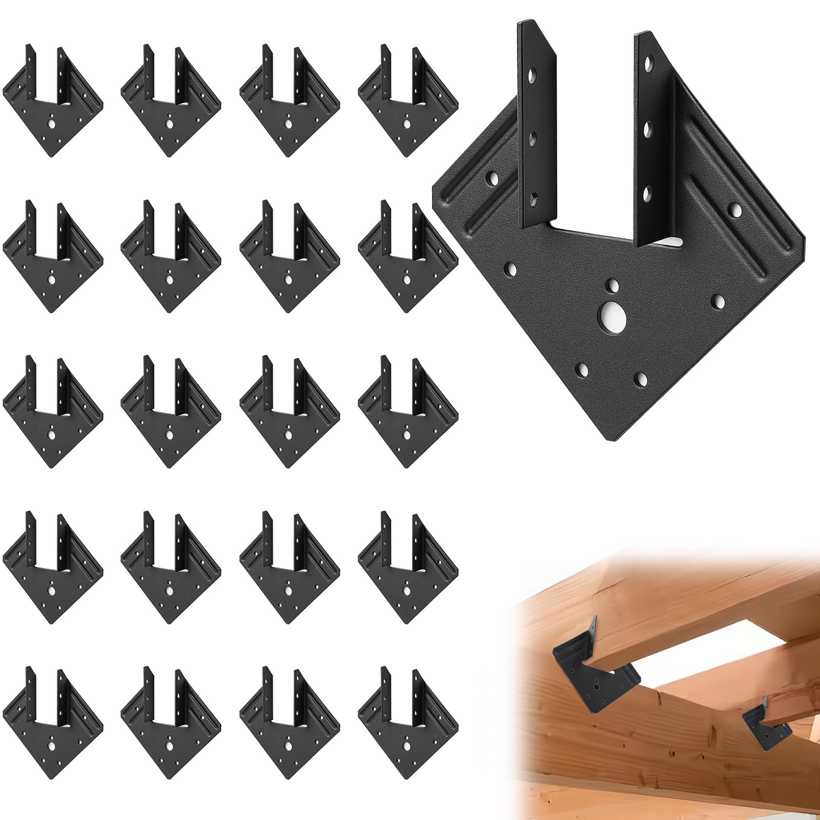 Attaches Hurricane pour connecteurs de poutre de 2 x 4 et fermes de toit en bois de calibre 13
