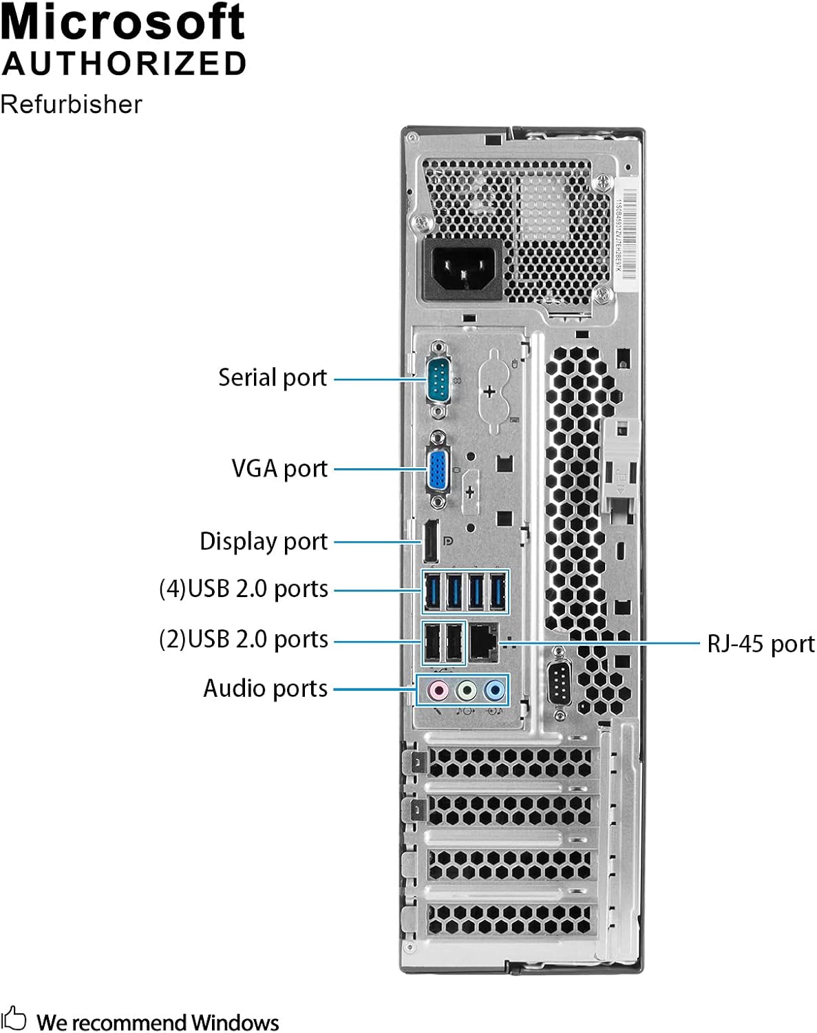 lenovo ThinkCentre M92p High Performance Small Factor Form Business Desktop Computer, Intel Core i5-3470 3.2GHz, 8GB DDR3 RAM, 500GB HDD, DVD, Windows 10 Professional (Renewed) image 6 of 6 B078X9G6LB