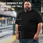 3XL-8XL Men's Big and Tall T-Shirts Casual Stretch Short-Sleeve Tee for Men