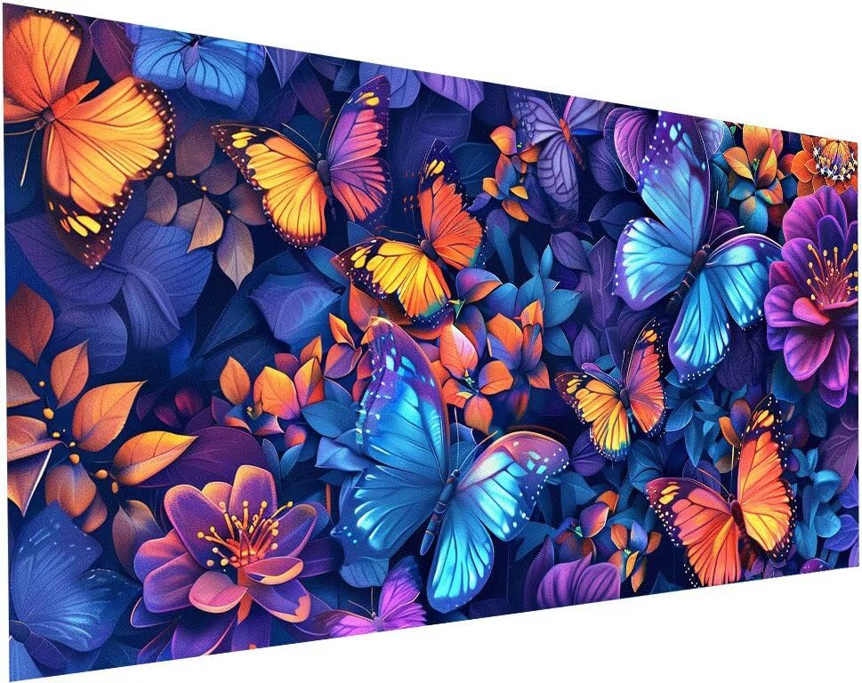 Diamond painting adulte XXL papillon 80x160 cm avec kit broderie diamant complet S-550