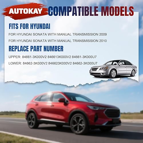 Miniatura 5 de AUTOKAY 84661-3K000V2 Reposabrazos de consola central beige Clip superior e inferior para Hyundai Sonata con transmisión manual 2009 2010 RE#