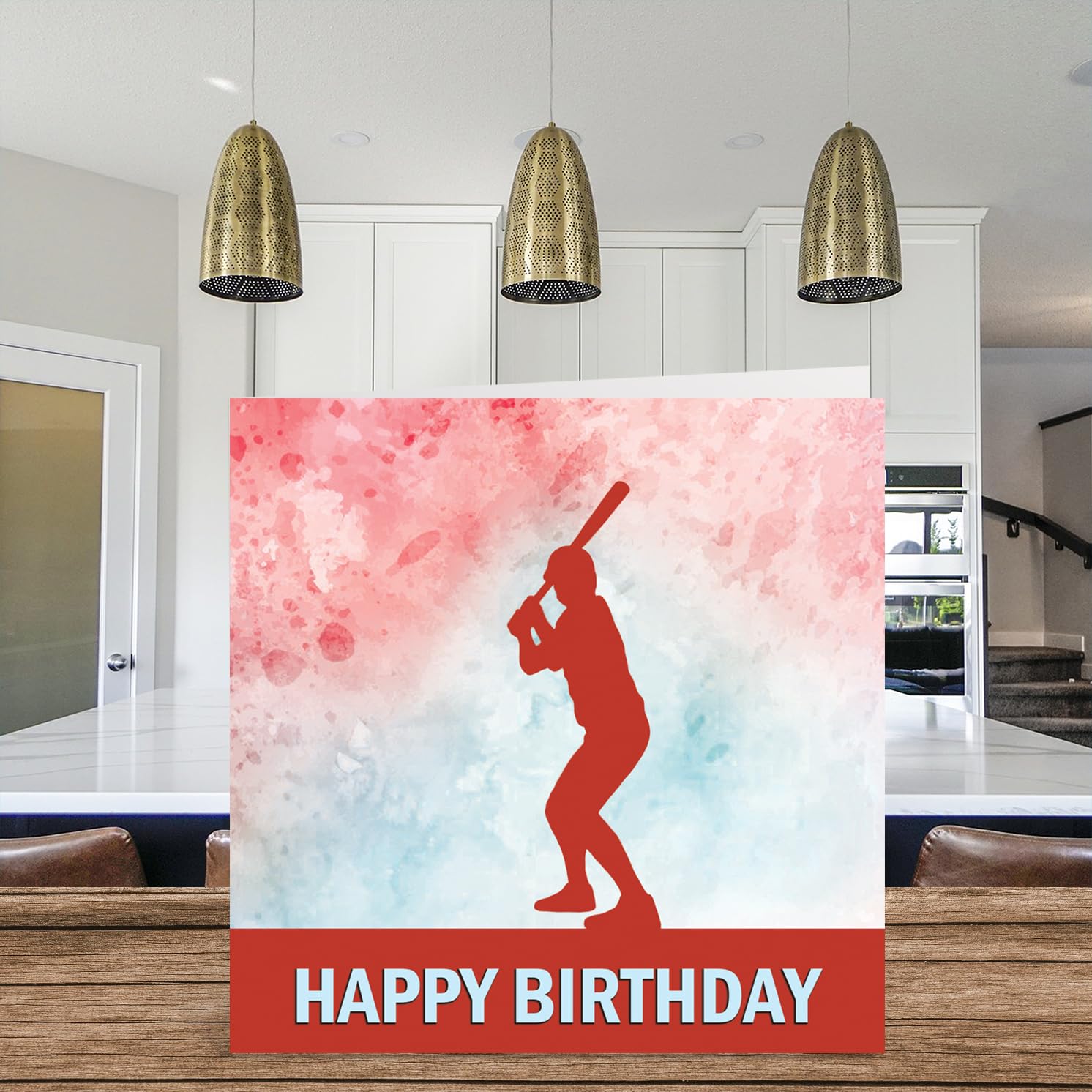 Baseball Birthday Card For Him - American Baseball Birthday Card For Men Women - Sports Greeting Card For Boy Birthday - Nephew, Son, Uncle, Dad