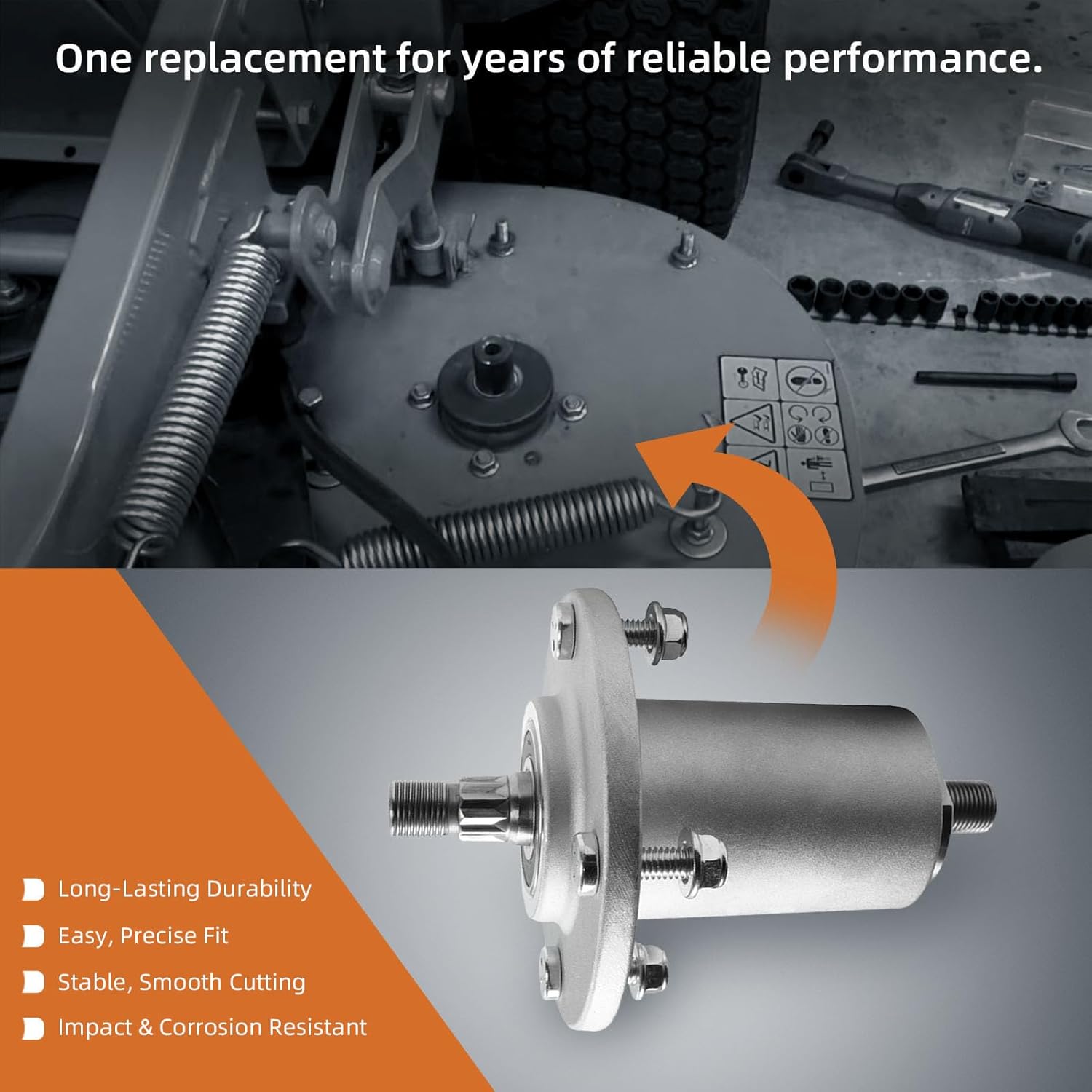 30138800 Mower Deck Spindle, Fits Ariens Ikon 42/48/52/60 & Gravely ZT XL 42/48/52/60, ZTX 42/48/52 Zero Turn Lawn Mowers, Replaces 810-CSP2416N