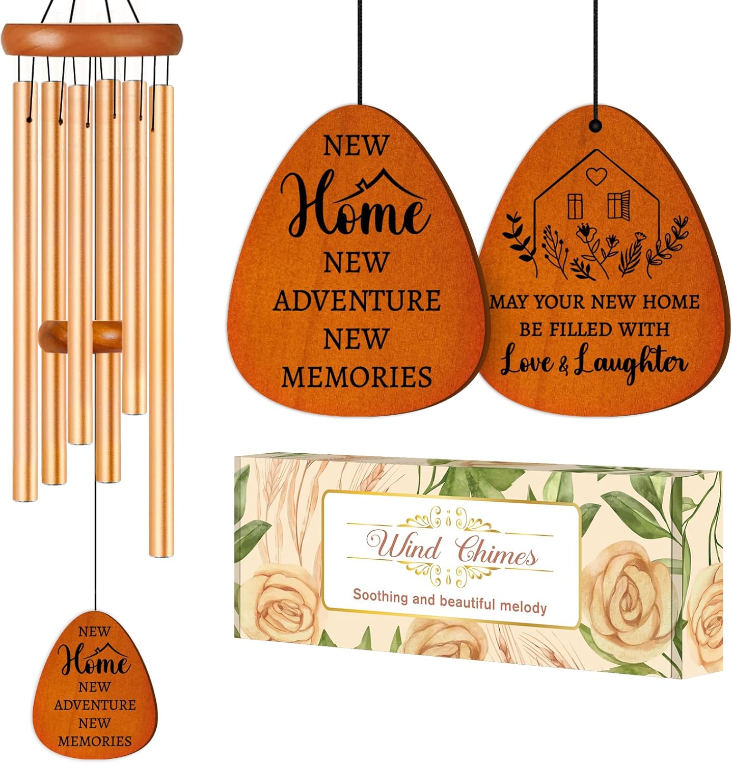 House Warming Gifts New Home, Housewarming Wind Chimes, New Home Gift Ideas for Women Men Friends Couples Coworker, Housewarming Gifts for New Apartment, House, Large 36 inch