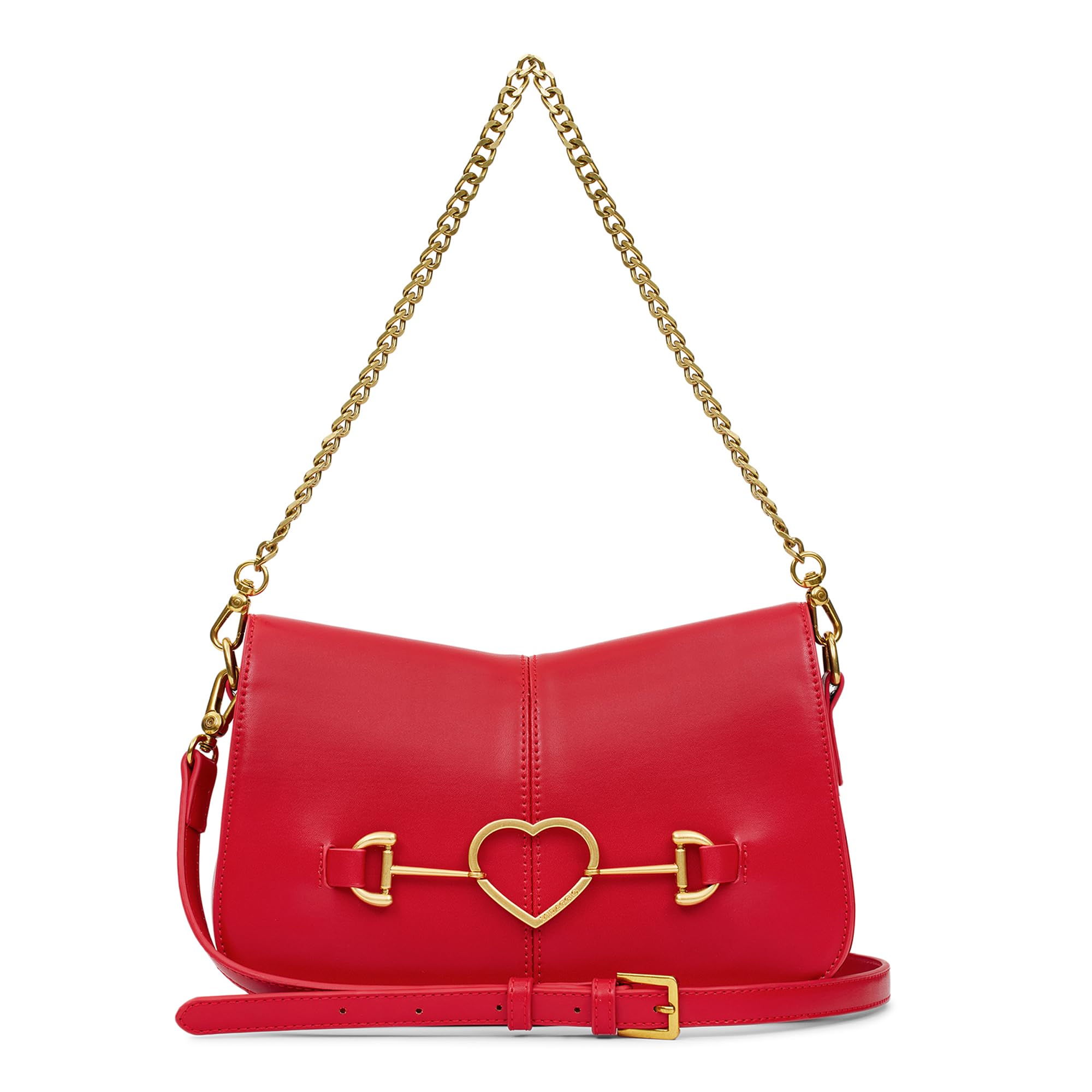 Miraggio Date Solid Shoulder Bag with Heart Hardware Detailing and Adjustable & Detachable Crossbody/Sling Strap for Women (B0CTHTJCQP) Amazon Price History, Amazon Price Tracker