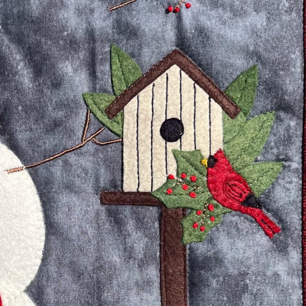 Rachel's Of Greenfield Snowman Wall Hanging Kit | Christmas Crafts | Snowman Felt Kit | Instructions and Materials Included | Makes 13"x15" Wall Quilt