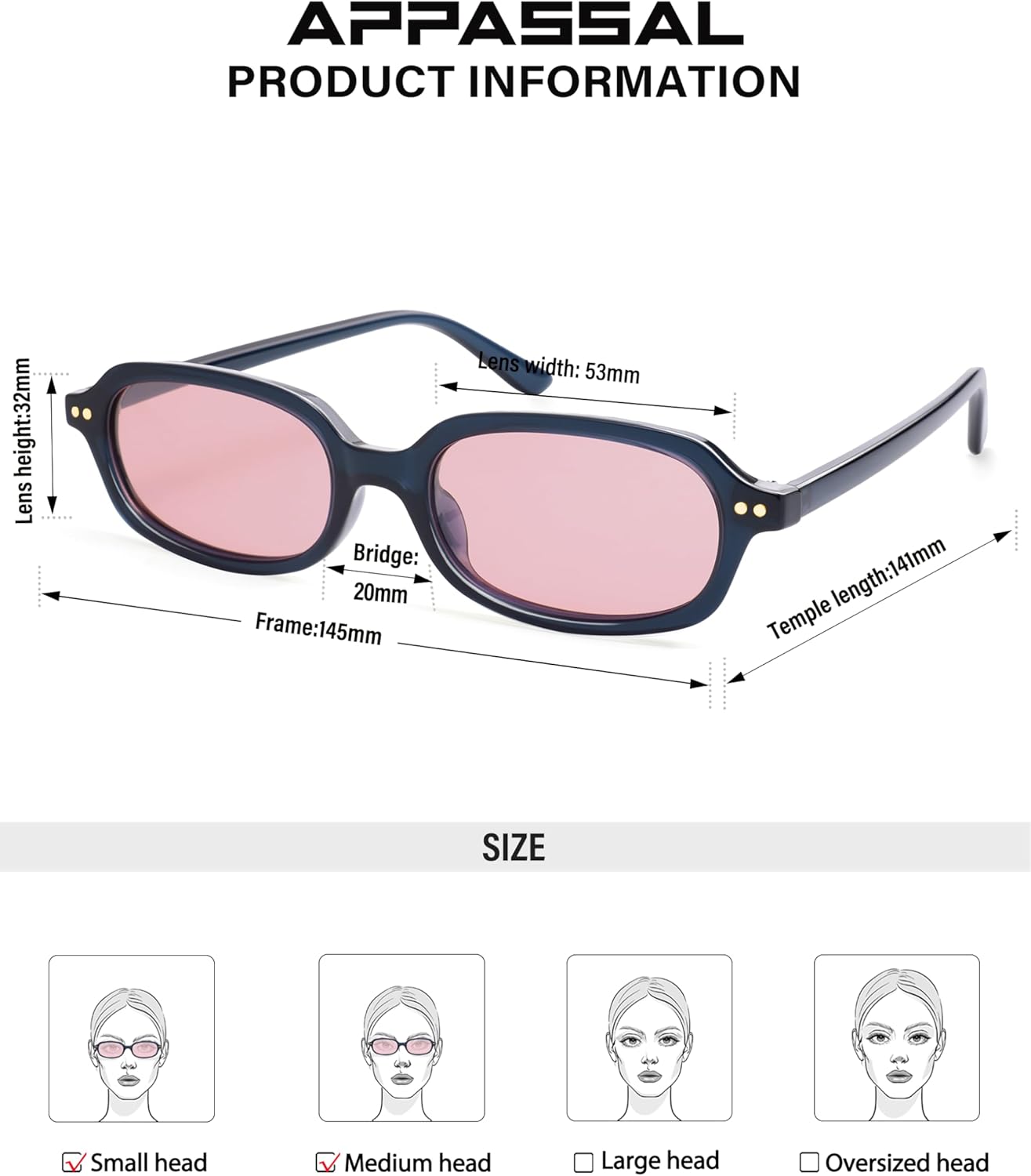 Retro Rectangle Sunglasses for Women Men Trendy Small Narrow Square Sunnies AP3729 - Image 5