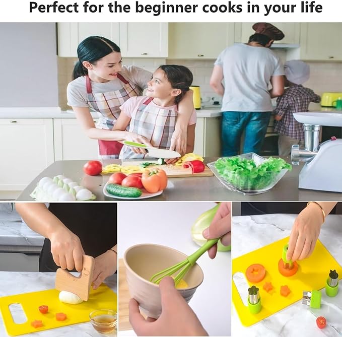 Set Cuchillos Cocina 17 Piezas Polipropileno y Madera Tablas miniatura 5