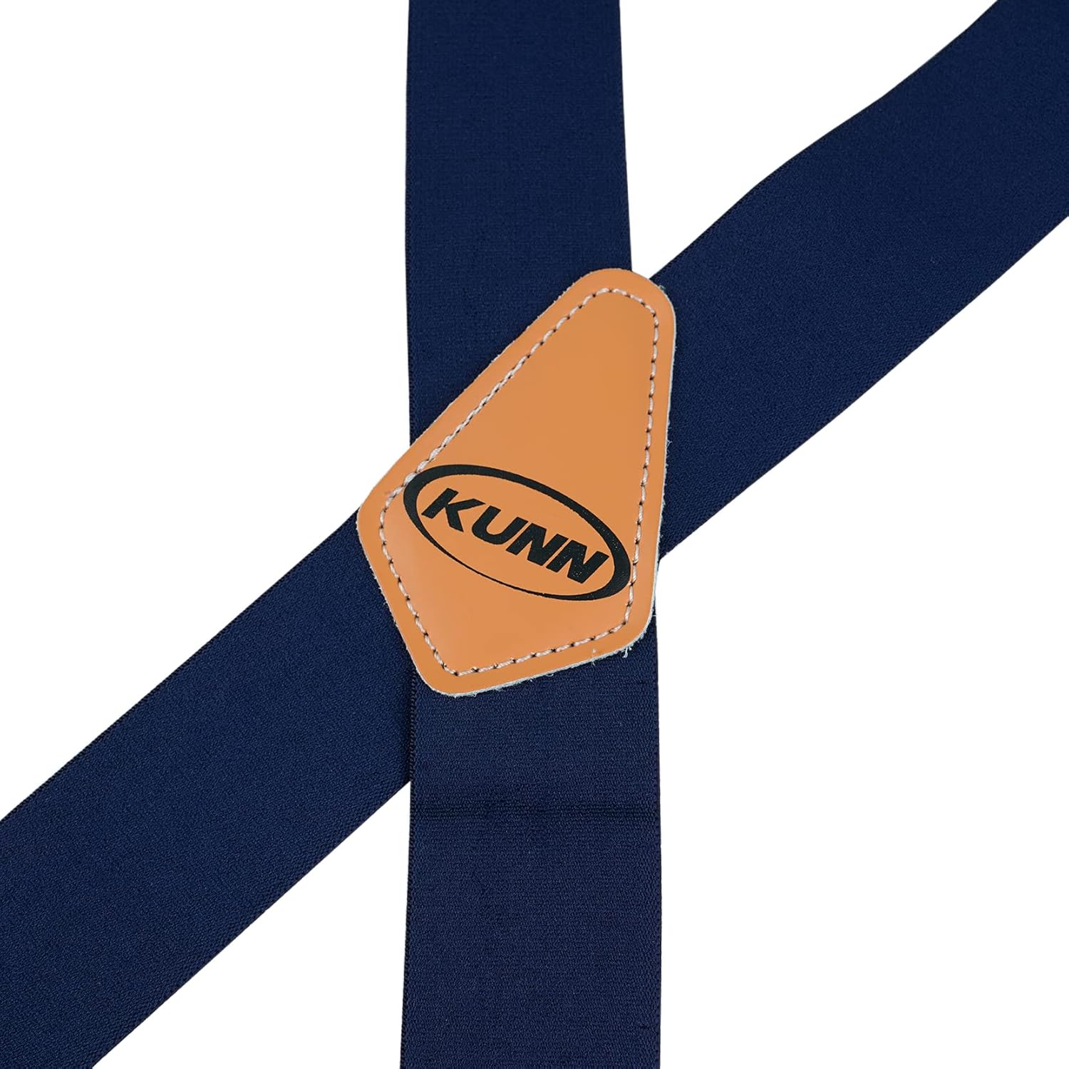 KUNN Mens Suspenders X-Back 2 Inch Wide Elastic Suspender Heavy Duty Clips Work Suspenders - Image 3