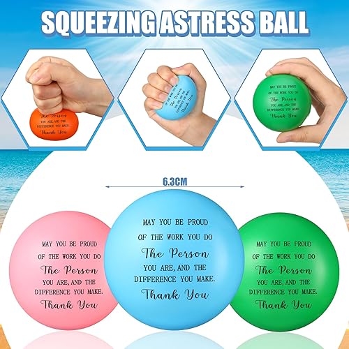 Miniatura 2 de 100 bolas de agradecimiento para aliviar la ansiedad, juguetes para adultos, empleados, compañeros de trabajo, maestros, jubilación, 100 unidades