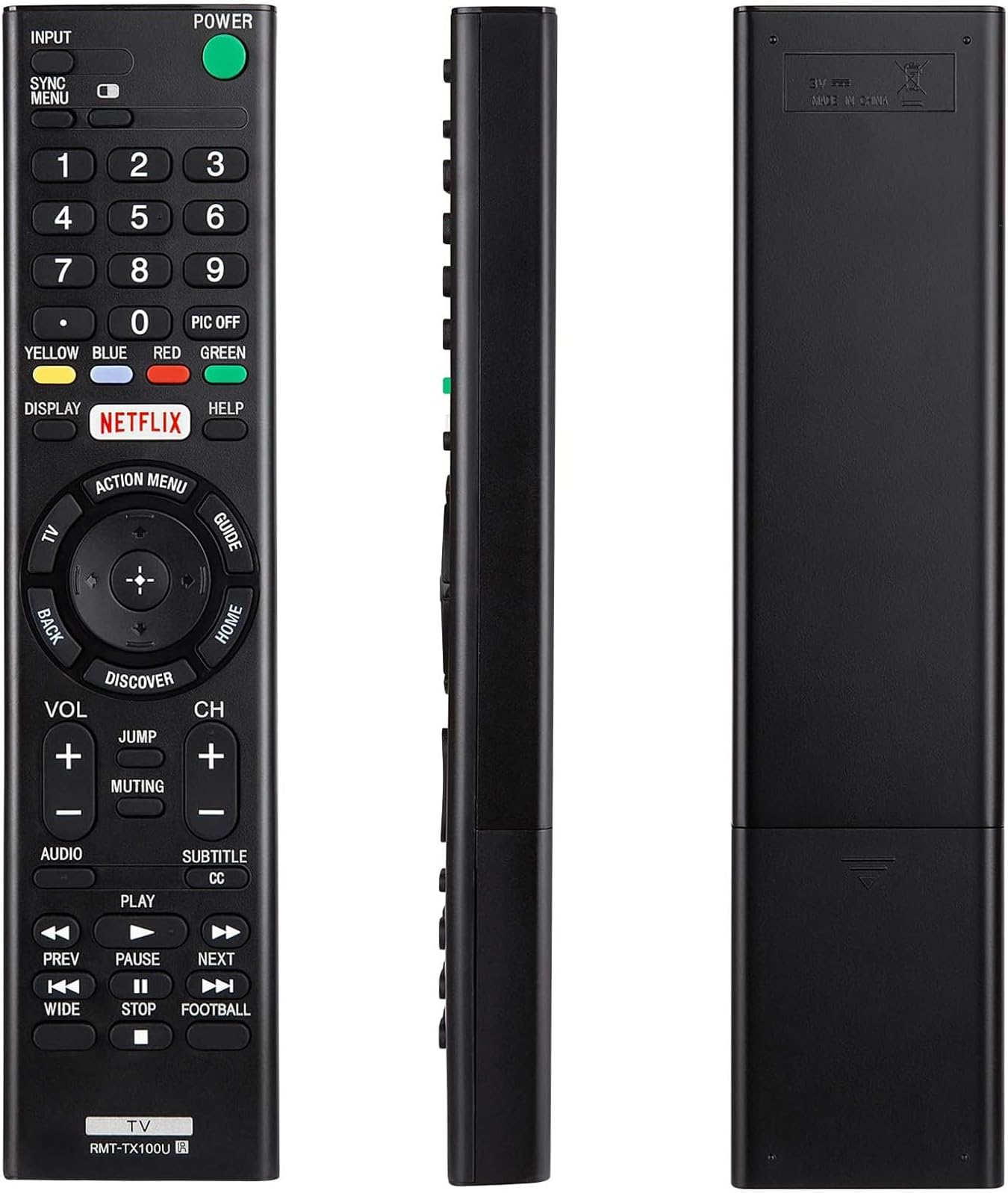 Télécommande Vocale RMF-TX310U Neuve Pour Sony TV 4K Smart (XBR-55X900F, Etc.) - Noire, 433 MHz