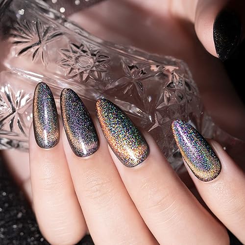 Miniatura 4 de RARJSM Juego de esmaltes de uñas de gel holográfico, kit de esmalte de uñas de gel de ojo de gato, kit de esmalte de uñas de gel magnético con