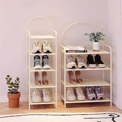 Miniatura 7 de Organizador de zapatos ajustable de múltiples capas, zapatero de malla metálica resistente, estantes de almacenamiento de zapatos independientes,