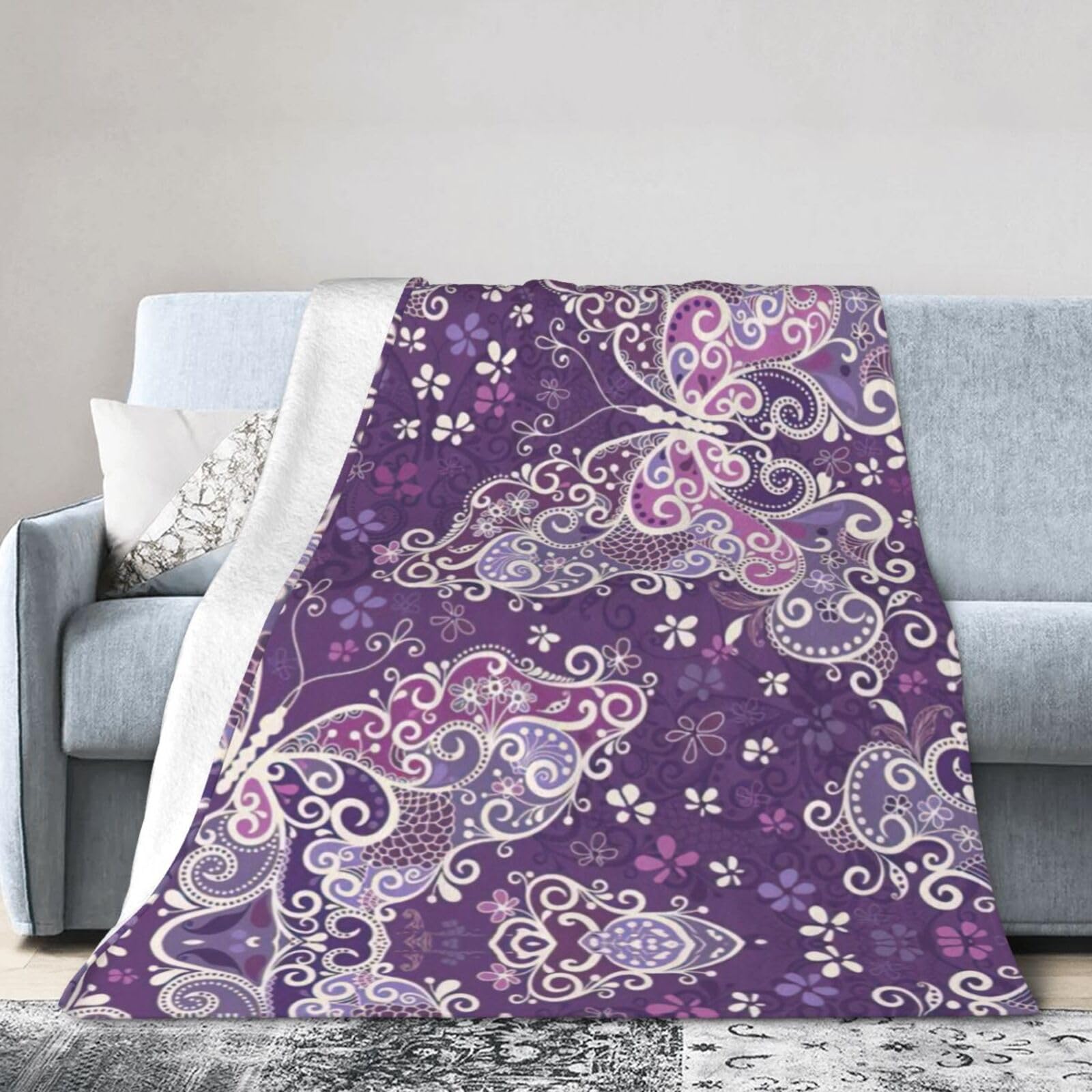Couverture de voyage flanelle légère anti-froid pour lit
