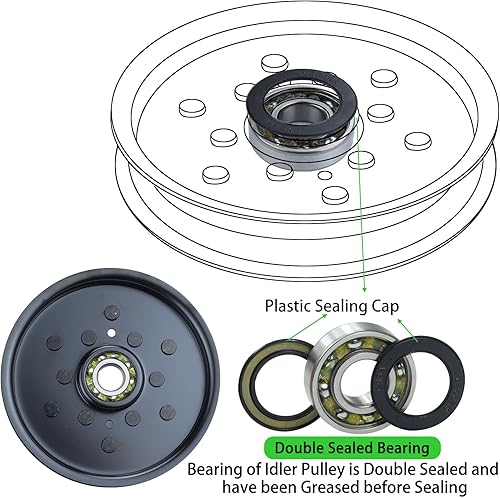 Miniatura 6 de La polea AM106627 reemplaza la polea John Deere AUC16698, polea tensora John Deere AUC16698, polea tensora AM106627 polea, AM121602 para John Deere