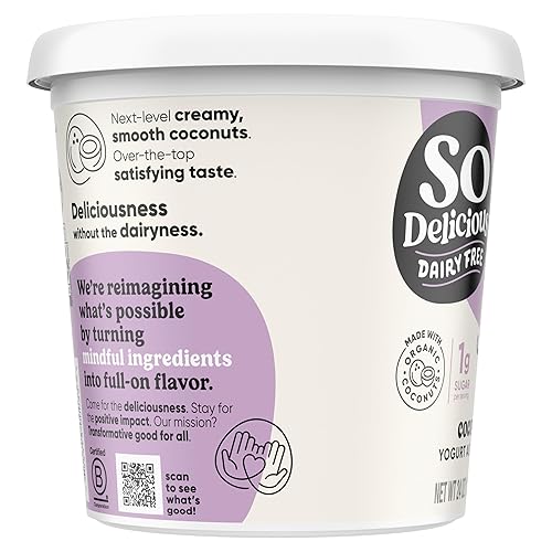 Miniatura 11 de So Delicious Alternativa de yogur de leche de coco sin lácteos, sin azúcar, vainilla, vegano, verificado por proyecto sin OMG, 24 onzas