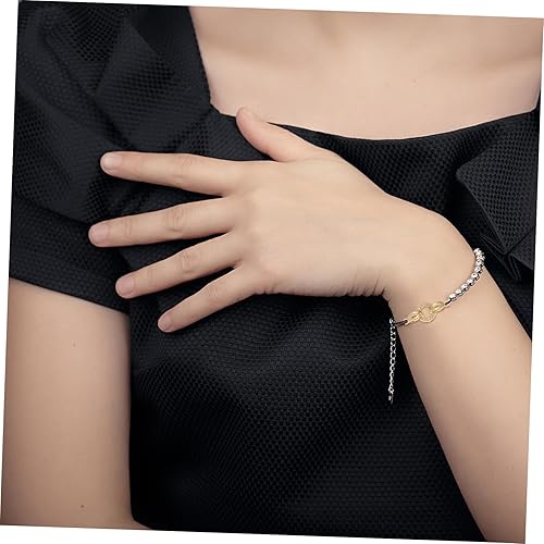 Miniatura 7 de EXCEART Hebilla de conexión, joyería antigua, cadena de oro, cadena de oro, gargantilla de diamantes de imitación, cierre de cobre, gancho de cierre