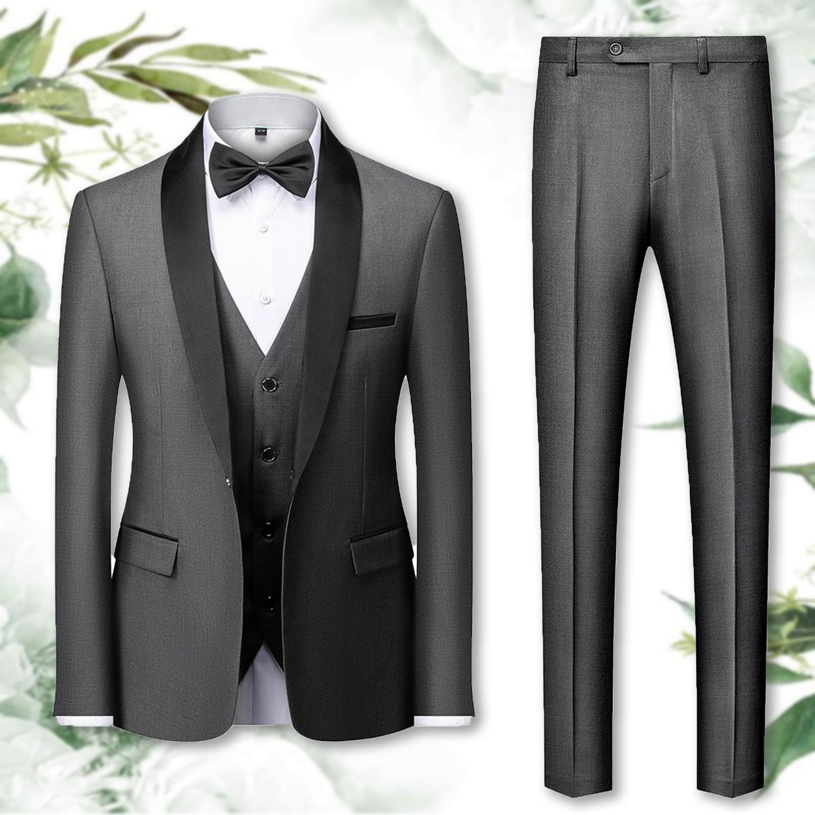 Boxeur Casual da Uomo d'Affari Nuovo Abito da Sposo da Sposa, Cappotto, Pantaloni, Gilet, Set di Tre Pezzi K99