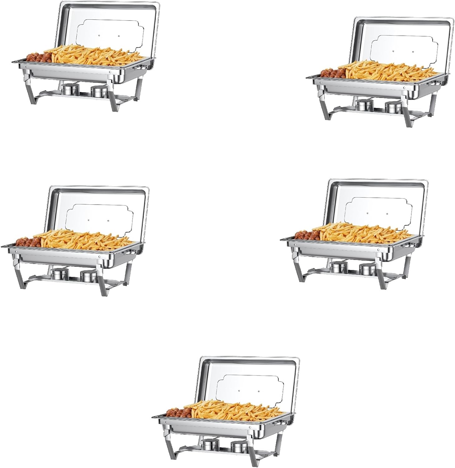 Chafing Dishes for Buffet Set: Chafers for Catering - Chafing Dish Buffet Set with Lids | Chafers and Buffet Warmers Sets | Serving Food Warmer | Chafers Servers Sets