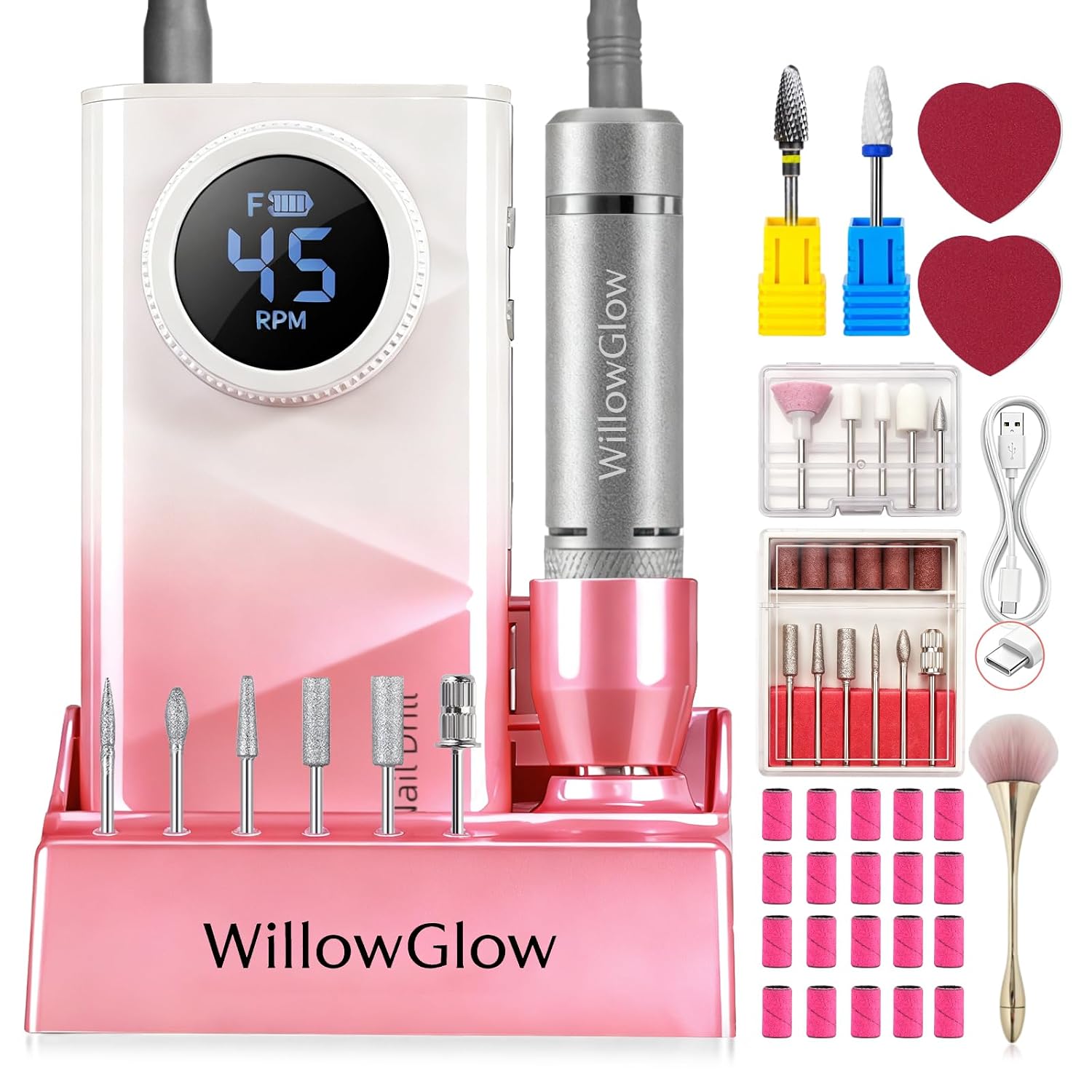 Professional Nail Drill - 45000RPM Electric Efile for Gel Removal