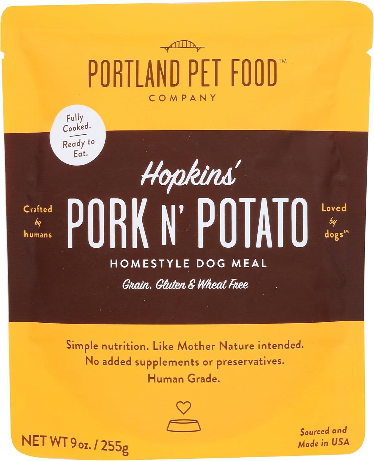 Portland Pet Food Company Pork N' Potato Homestyle Dog Meal, Gluten Free, 9 Ounces (Pack of 8)