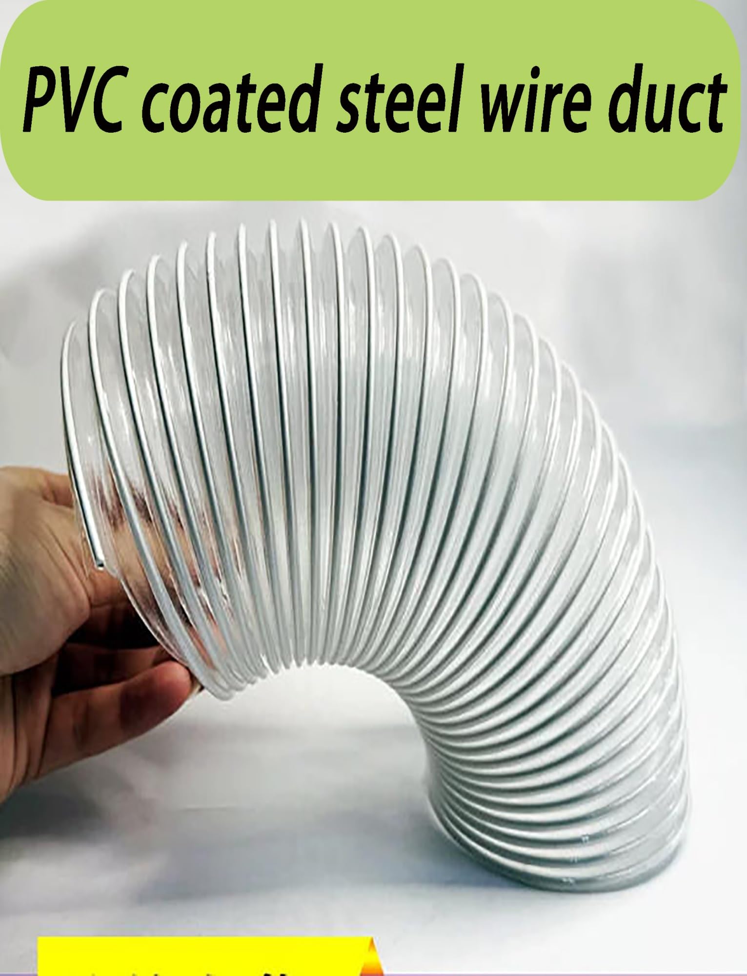 Manguera de polvo de PVC, manguera de vacío reforzada con alambre flexible transparente para carpintería y conductos de ventilación