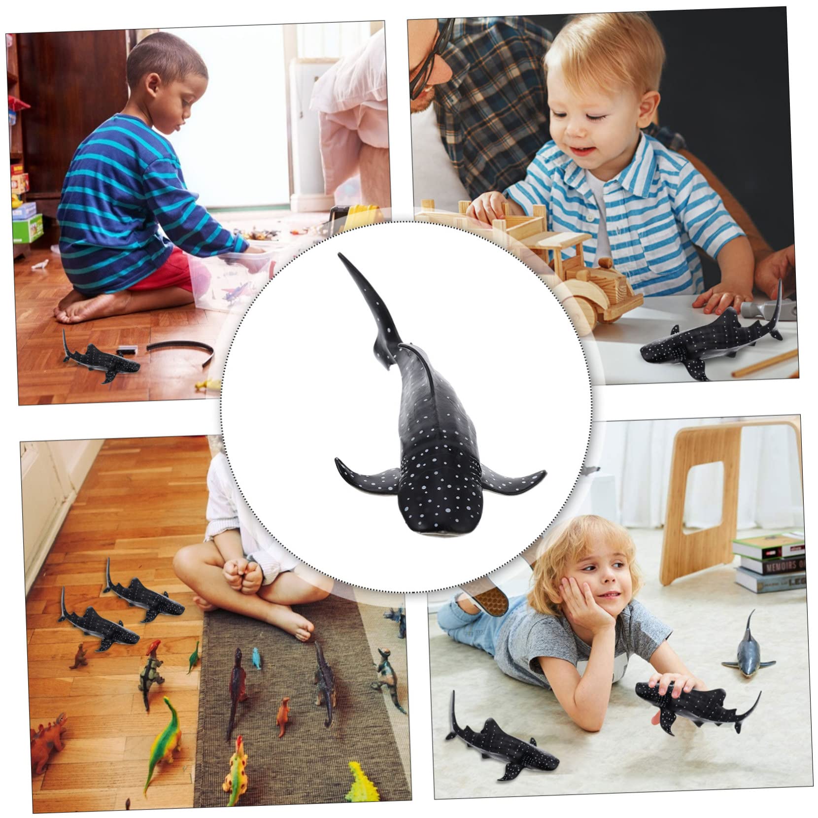 Modelo de Simulación de Tiburón Ballena Negro, Juguete Educativo Infantil