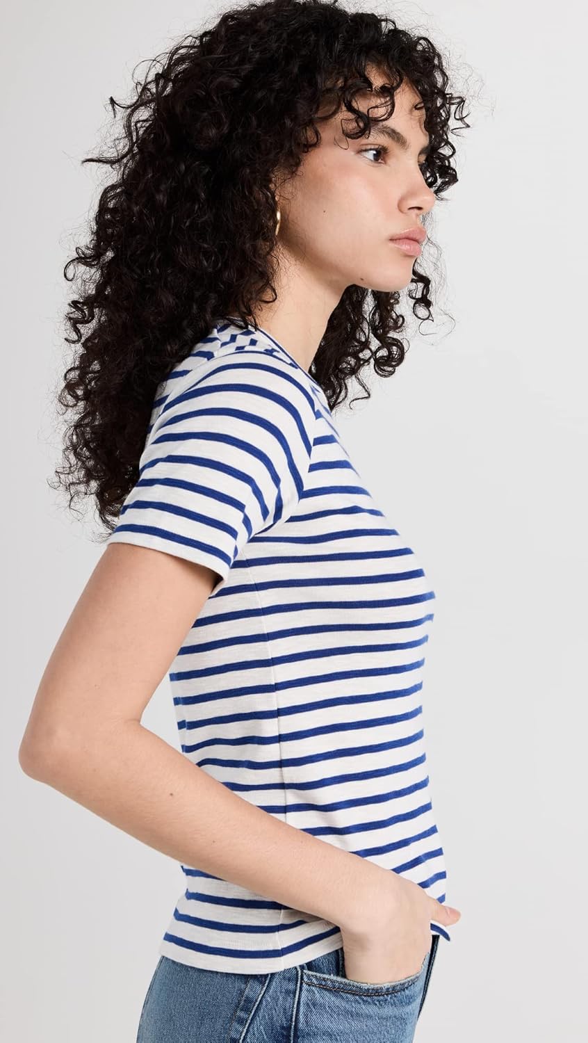 Vince Women's Striped Crew Tee - Image 4