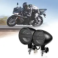 Alto-falantes de motocicleta Bluetooth à prova d'água sistema de áudio amplificador integrado, leitor de MP3, ótimo para ATV, scooter, bicicleta, veículo de 40 W 12 volts - preto