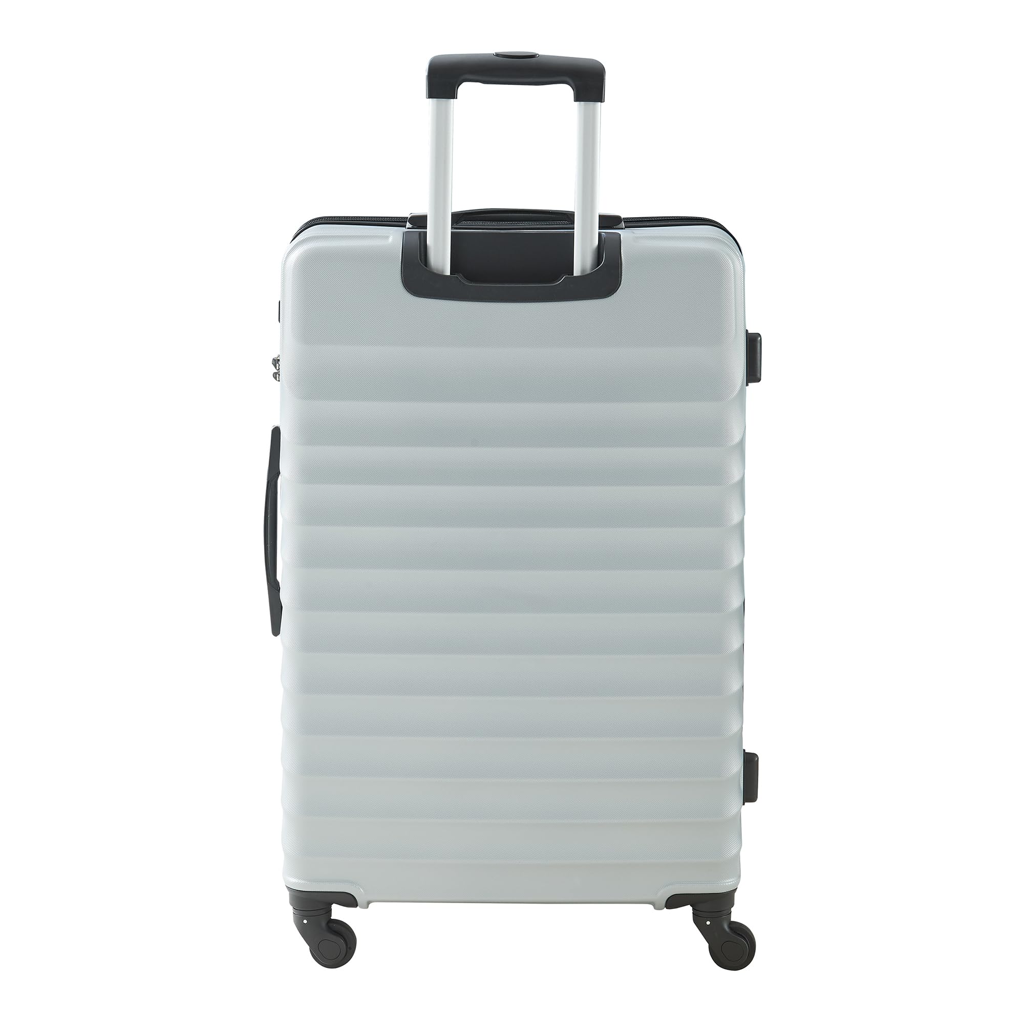 pro.tec Set di 3 Valigie Rigide di Diverse Misure S/M/L con Manico Telescopico Set Trolley a 4 Ruote con Chiusura TSA e Bilancia Pesa-Bagagli 40/70/100 L - Grigio Chiaro
