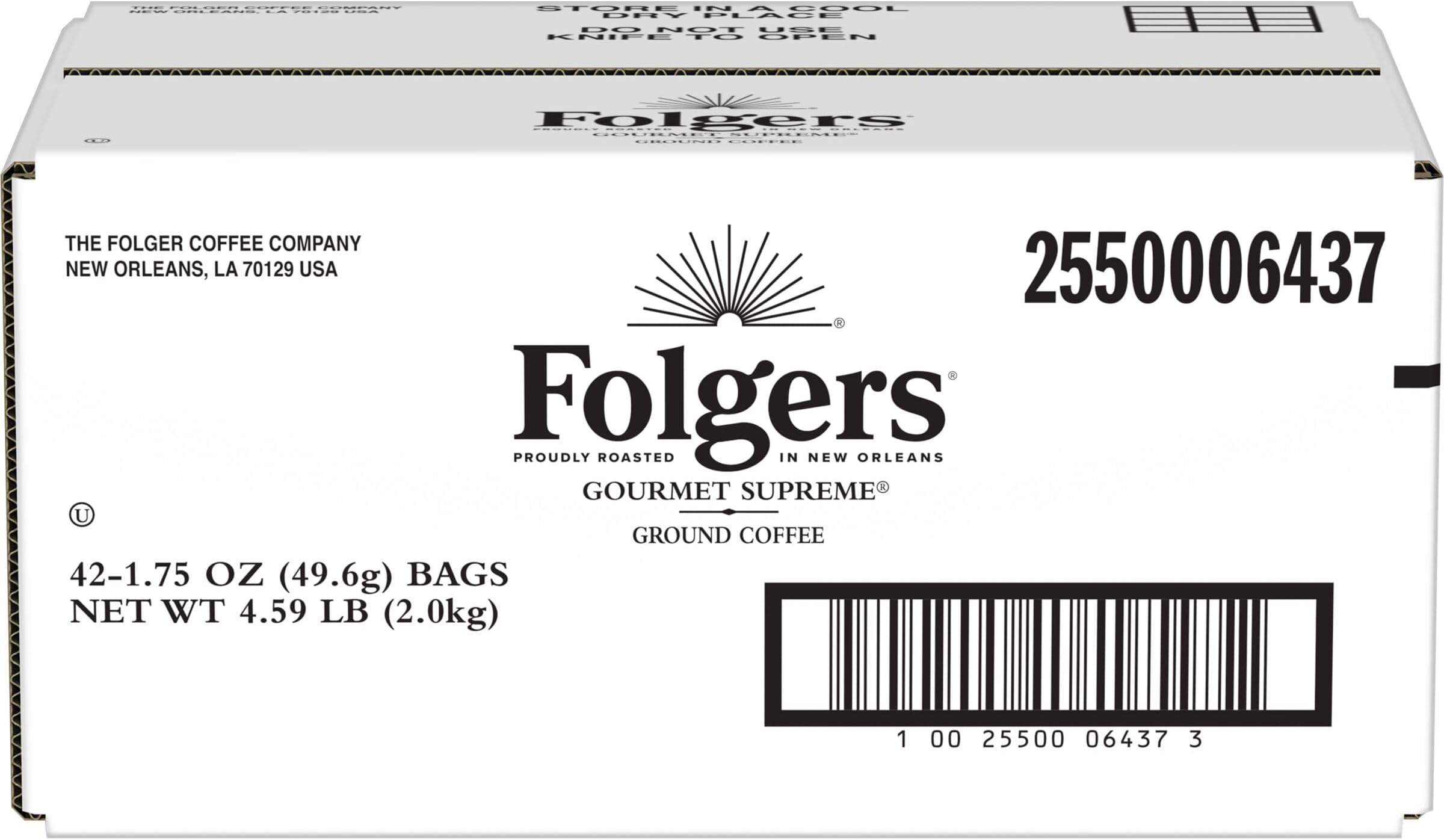 Gourmet Supreme Ground Coffee, 42-1.4 Ounce Fraction Packets, Frac Packs