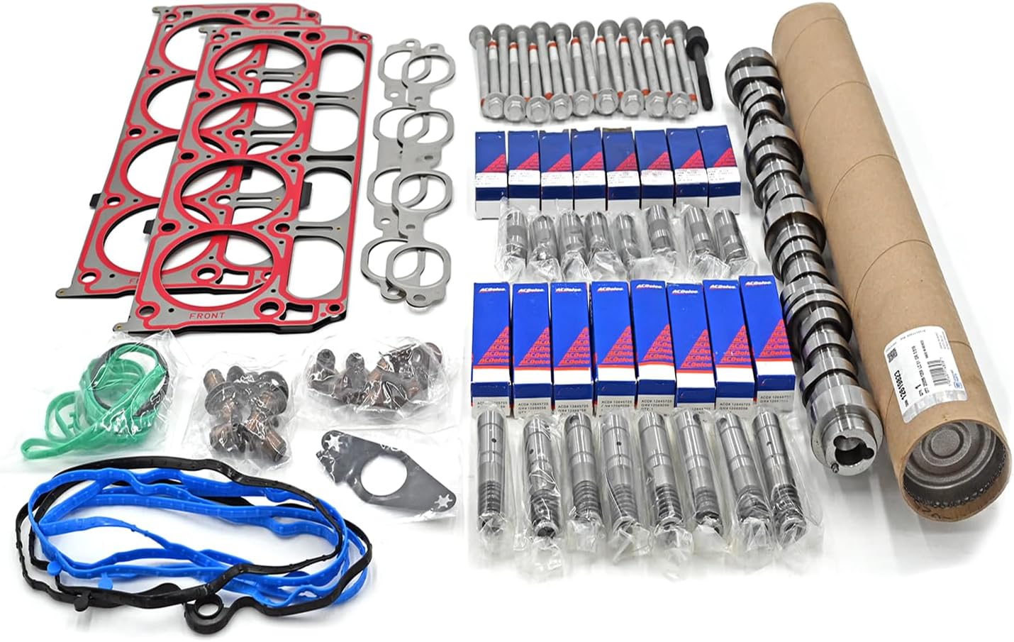 MADE IN USA 6.2L LT Gen V Premium AFM Replacement Rebuild Kit w/GENUINE GM 12629512 Camshaft and 12645725 12499225 Lifters FITS 2014-2020 Chevrolet 6.2L LT Gen5 L86 L87