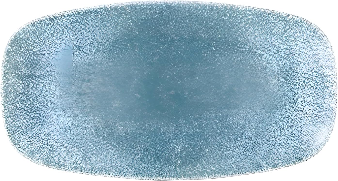 Churchill Studio Prints Raku Oblong Plate Topaz Blue 298mm