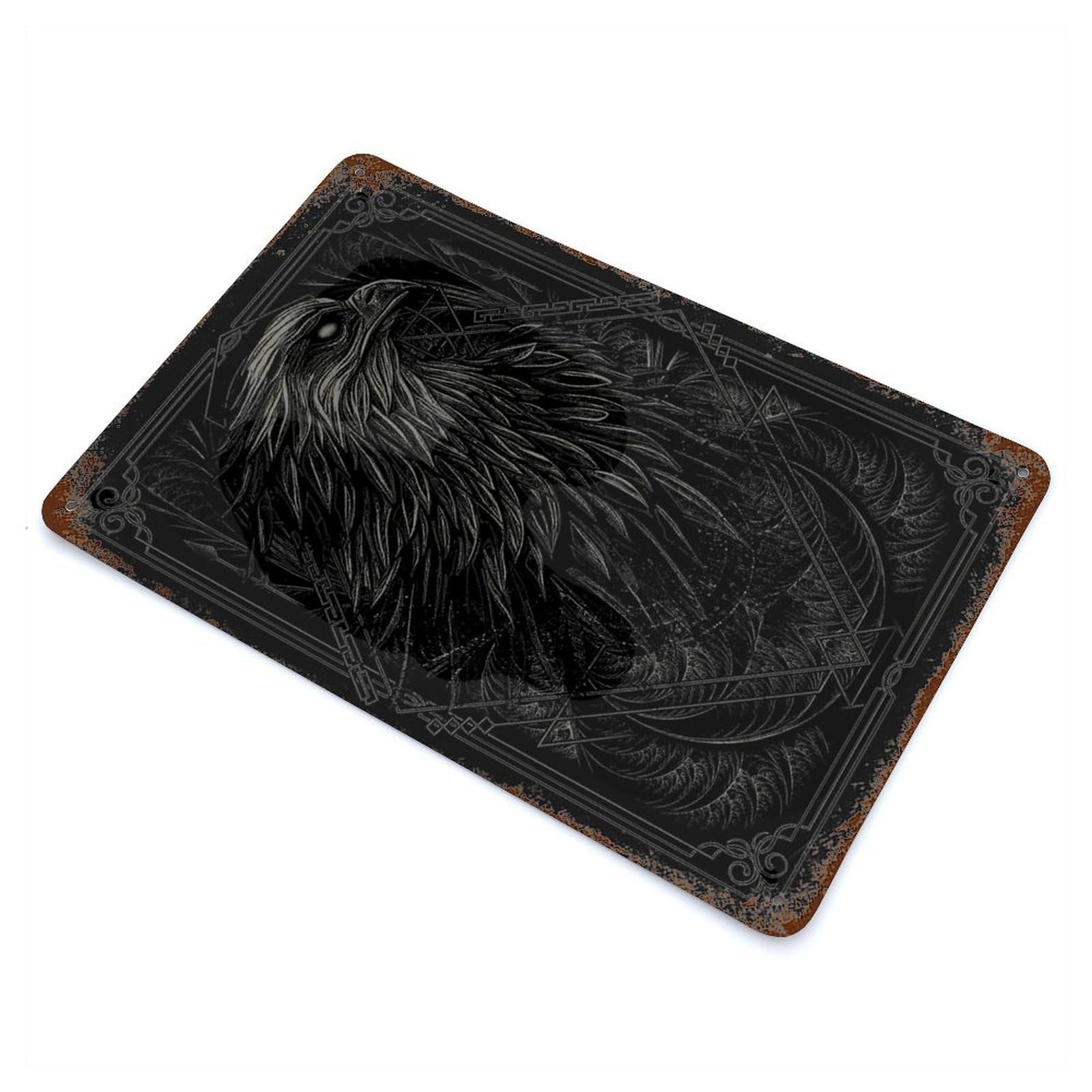 Eagle 2 Rusty Metal Tin Sign 11.8"x7.9", Ideal for Farmhouse, Kitchen And Entryway Decor