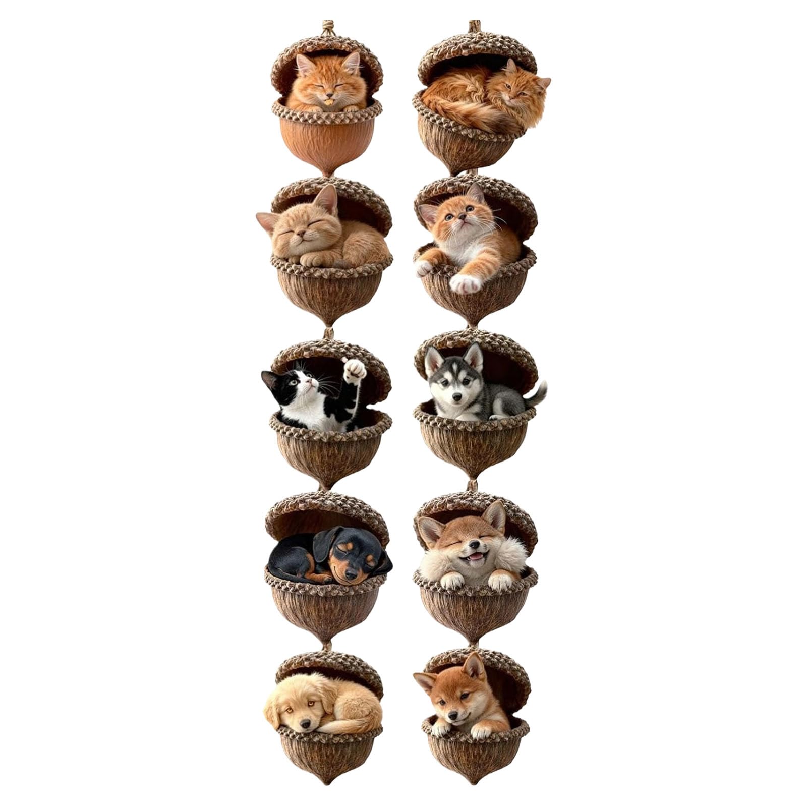 10pcs Animal Ornaments 2026 Christmas Tree Hanging Decoration 2D Acrylic Hanging Ornament Home Party Decoration Vintage Christmas Decor