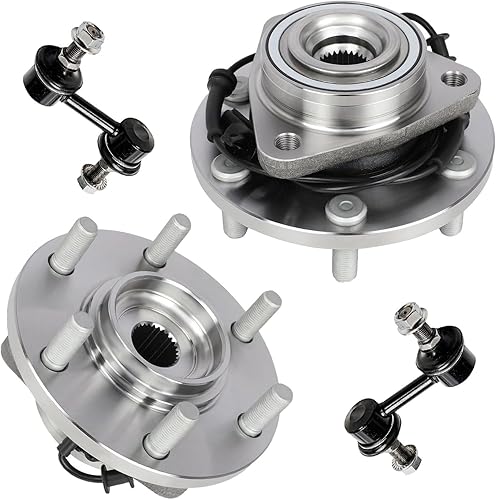 Miniatura 461 de Detroit Axle - Kit de cubos de rodamiento de rueda delantera de 6 piezas para Dodge Dart 2013-2016, Chrysler 200 2015-2017, 2 cojinetes de rueda