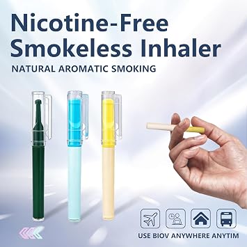 Quit Smoking Inhaler 3 Pack, Convenient Air Flavored Device Nicotine Free, Created with Natural Plant Ingredients, Help Build Good Habits, Multi-Flavor