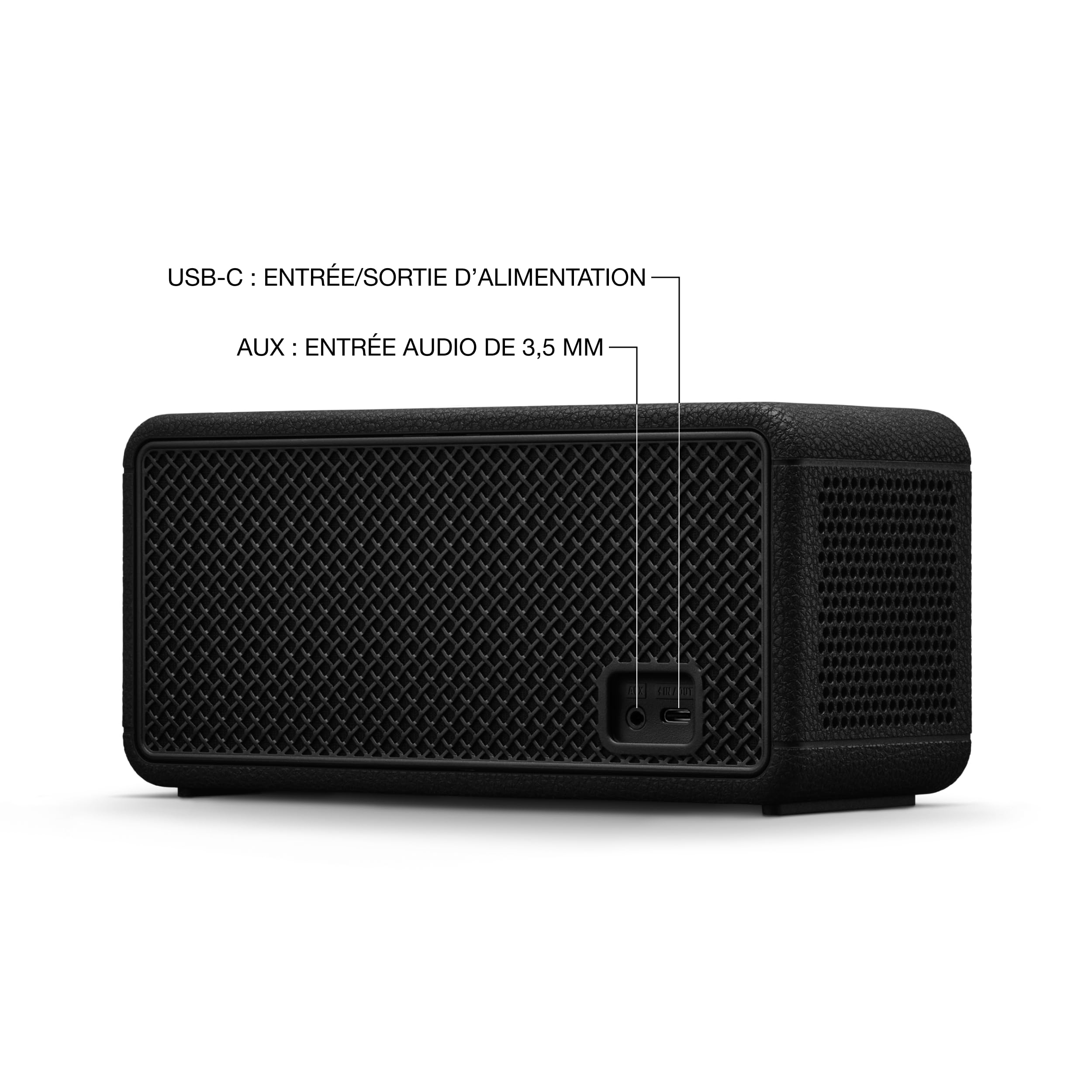 Marshall Middleton II Enceinte Bluetooth Portable Plus de 30 Heures d'autonomie, étanchéité IP67 - Noir et Laiton