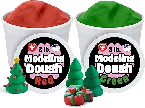 Vista 7 de Hygloss Play Modeling Masa para niños – Masa sensorial segura y no tóxica para artes y manualidades – Tina de 3 libras – Arcilla de juego para Rosa