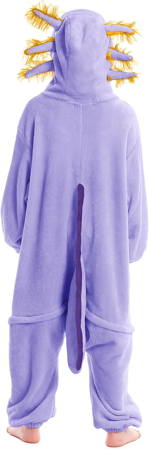 ATOZ Unisex Children Animal Axolotl Onesie, Halloween Costume Pajamas Christmas Cosplay Sleepwear For Boys Girl - Image 7