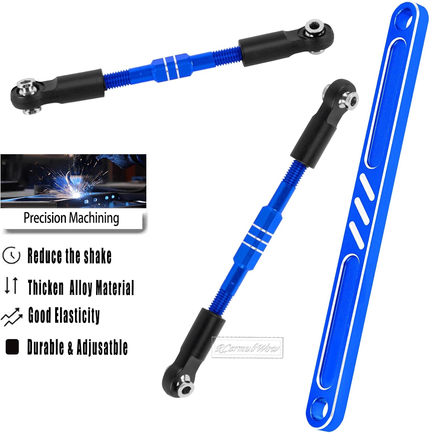 RC Turnbuckles Camber Links Upgrades Part for 1/10 ECX 2WD Series RC Car,Alloy Adjustable Turnbuckle for Ruckus/Axe/Brutus/Circuit/AMP MT/AMP DB/AMP Crush/Torment,Navy Blue