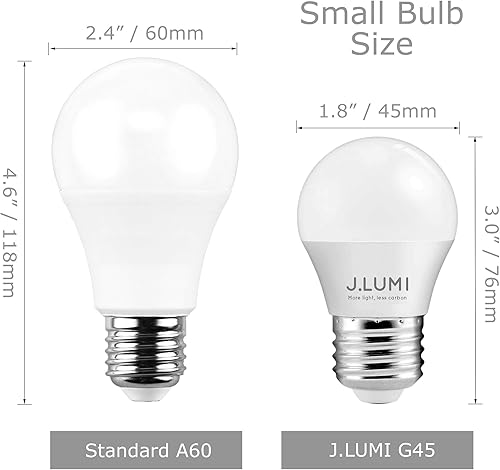 Miniatura 4 de BPC4503 - Bombillas LED de 3 W (equivalente a 25 vatios), bombillas G40, 3000 K cálidas, base E26, bombillas LED para lámparas laterales de cama,